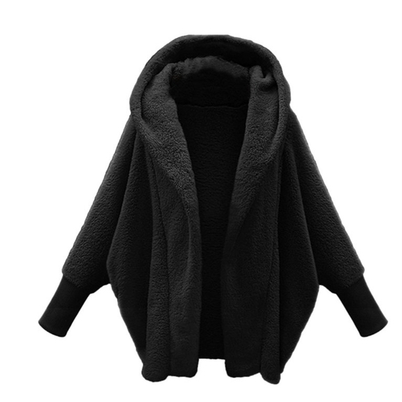 Cozy Black Teddy Jacket for Women - Picture 2 of 2